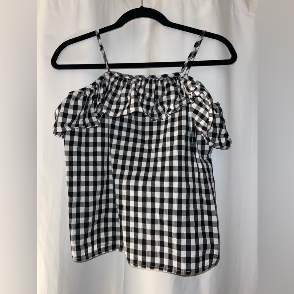 Gingham Ruffle Tank